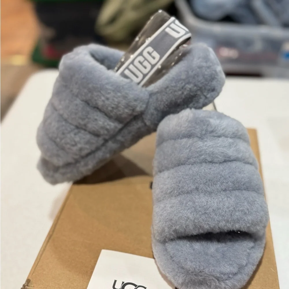UGG Fluff Yeah Slide Slippers In Ash Fog 1095119 - Picture 4 of 6